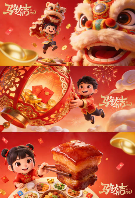 源文件下载【享设计】搜索编号：91940035351971504【新年大透视banner海报】