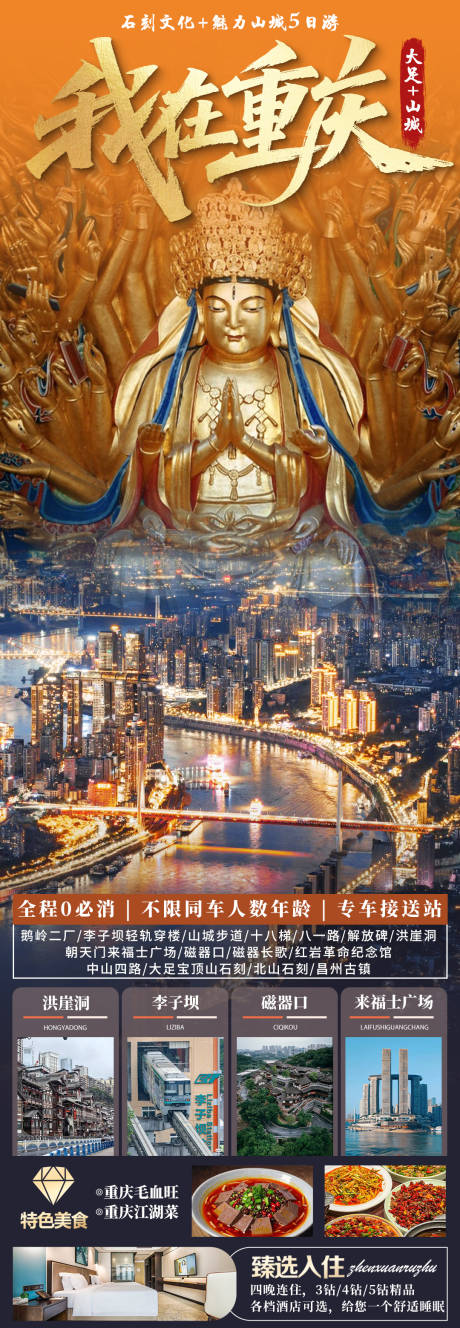 源文件下载【享设计】搜索编号：56560035564008766【我在重庆旅游海报】