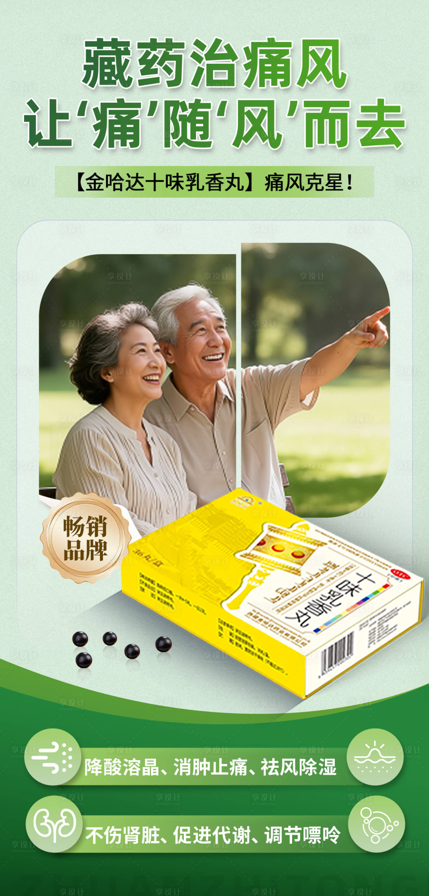 源文件下载【享设计】搜索编号：79240035400405973【痛风海报】