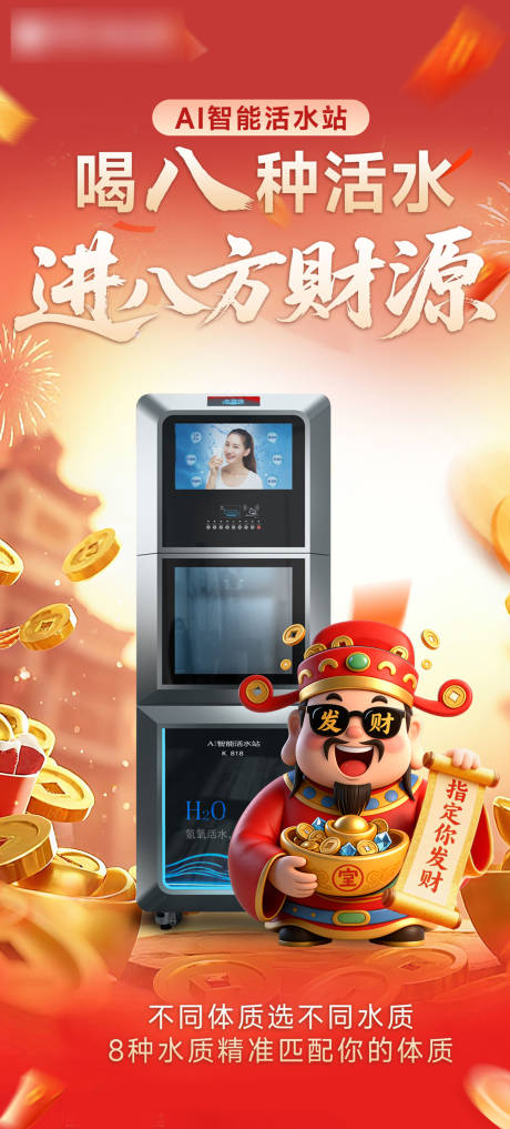 源文件下载【享设计】搜索编号：69310035531926331【氢氧活水产品宣传海报 】