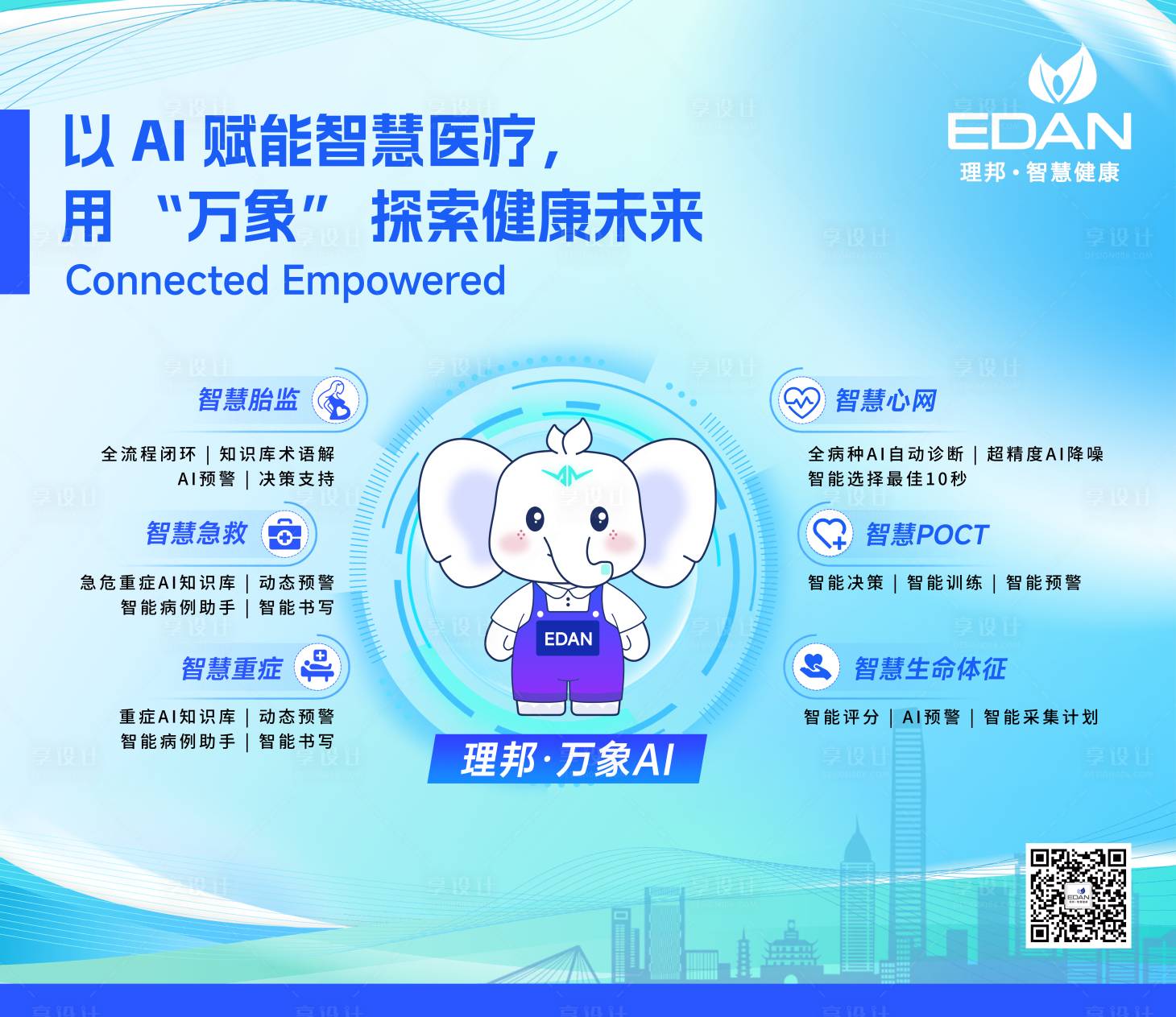 源文件下载【享设计】搜索编号：10460035534374836【ai医疗活动背景板】