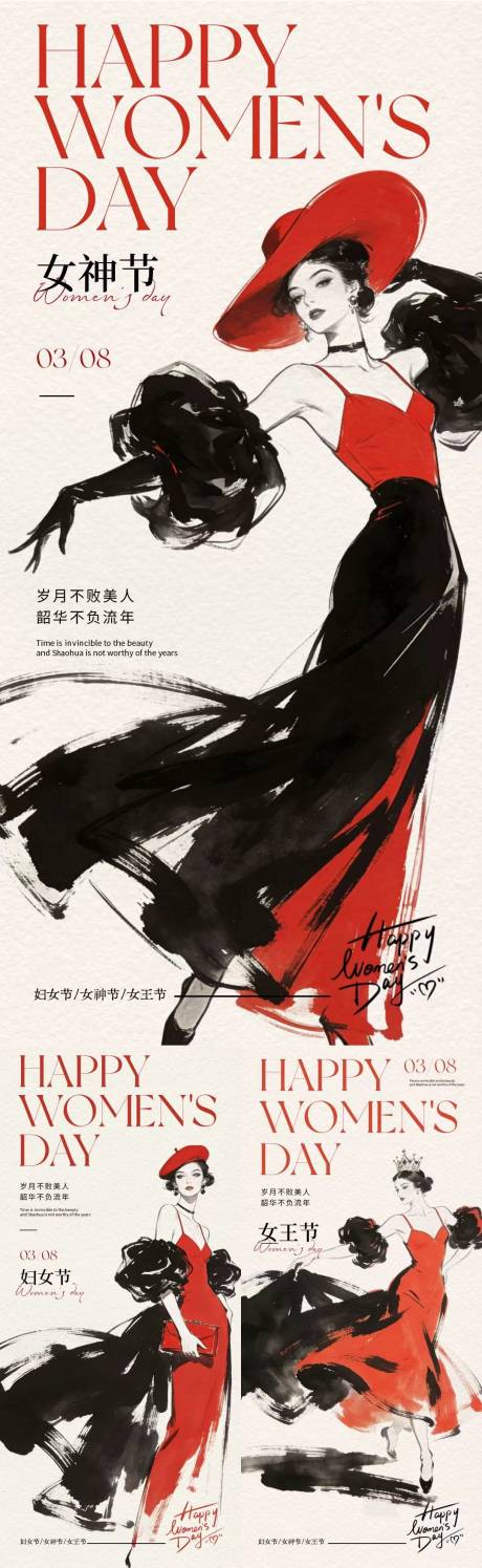 源文件下载【享设计】搜索编号：29510035492943030【38妇女节女神节女王节系列海报】
