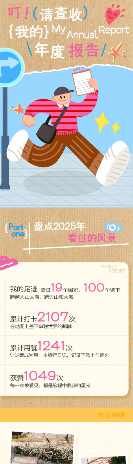 源文件下载【享设计】搜索编号：86170035328665582【小红书风格公众号年度报告长图】