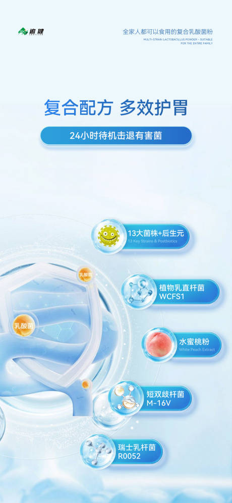 源文件下载【享设计】搜索编号：53590035536077375【复合乳酸菌微商朋友圈海报】