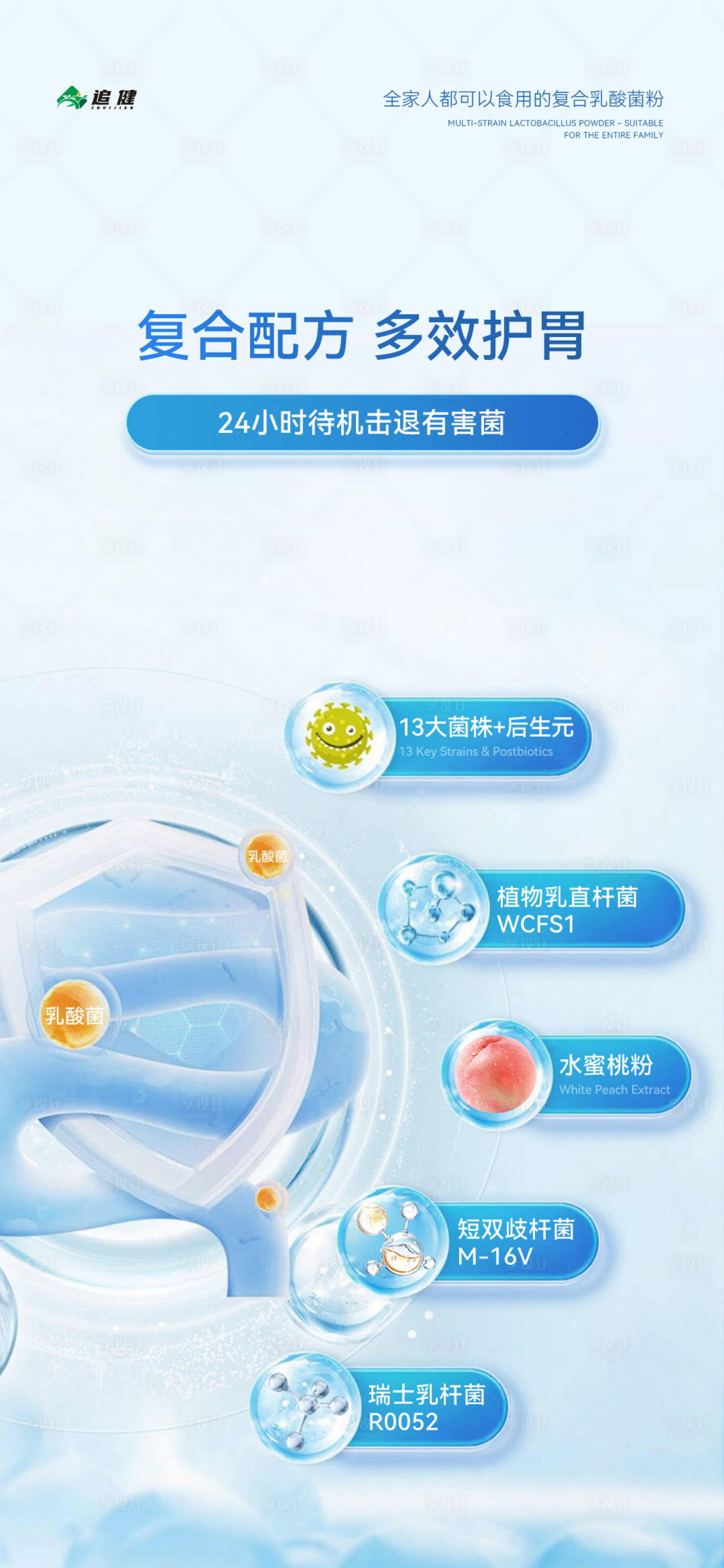 源文件下载【享设计】搜索编号：53590035536077375【复合乳酸菌微商朋友圈海报】