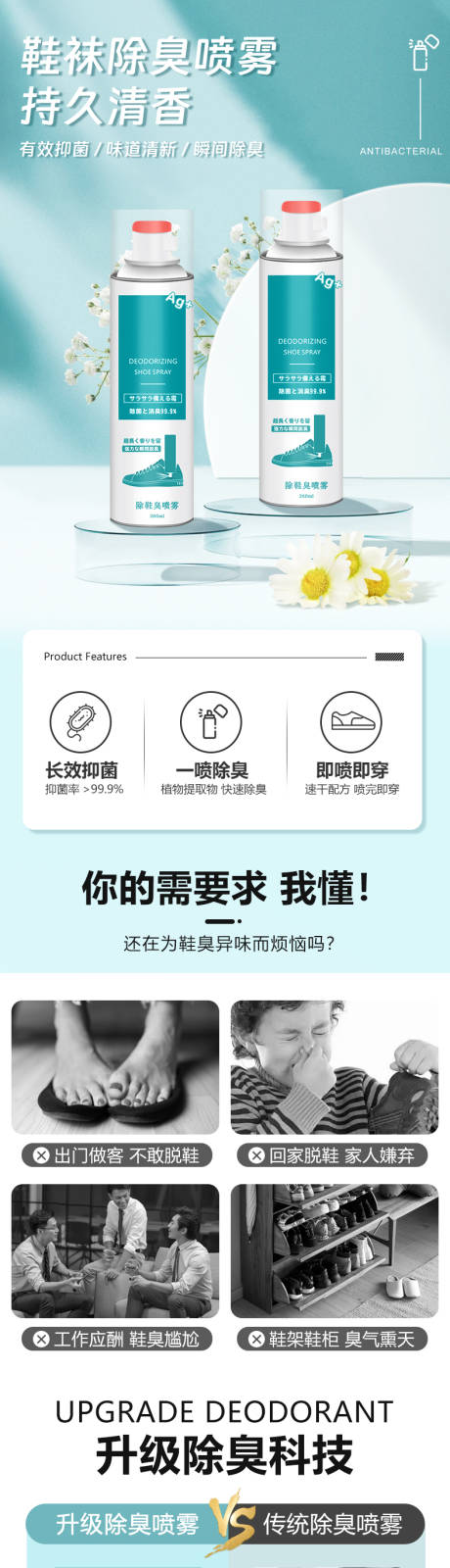 源文件下载【享设计】搜索编号：15780035329292032【除鞋臭喷雾详情页】