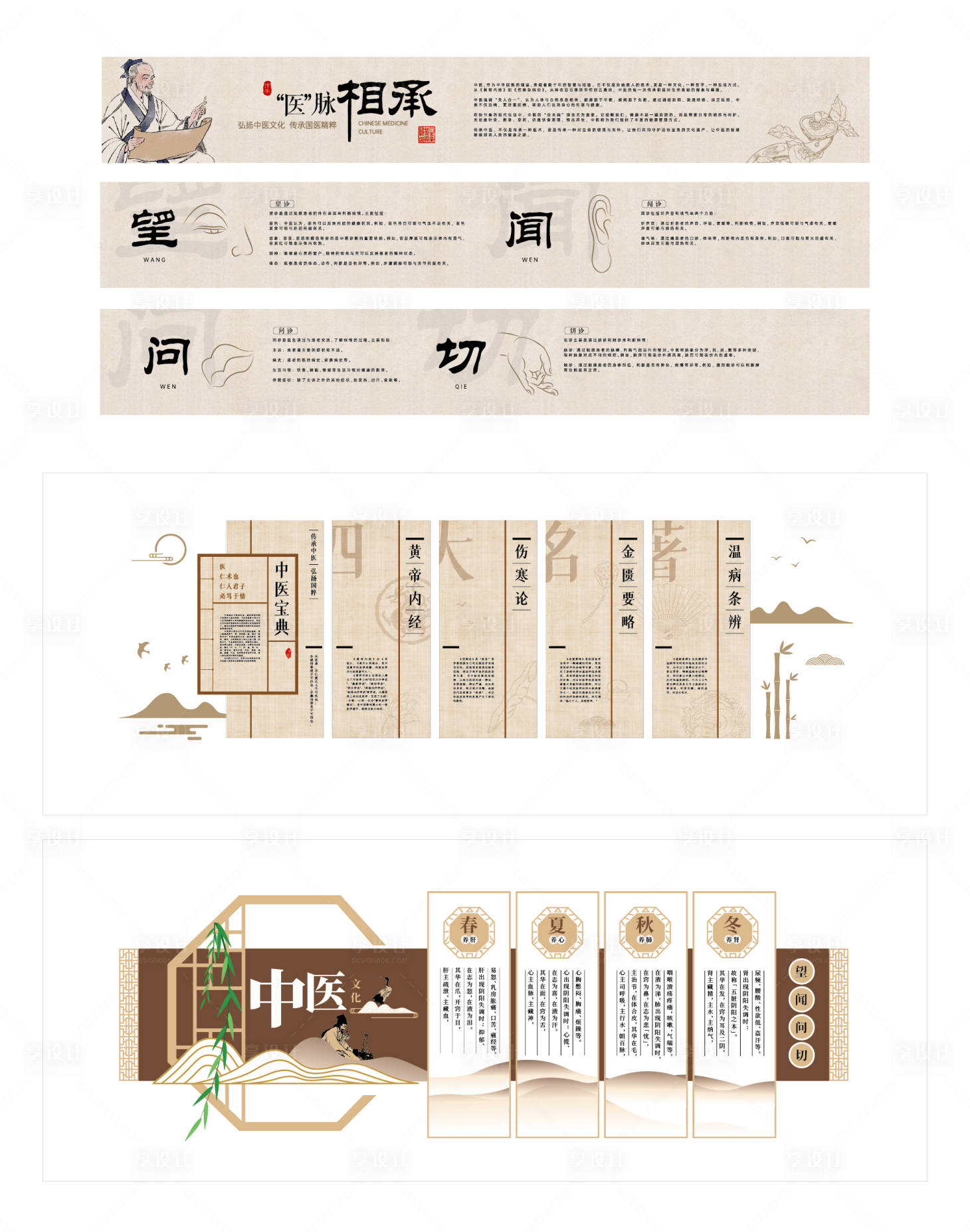 源文件下载【享设计】搜索编号：84840035449631758【中医文化墙】