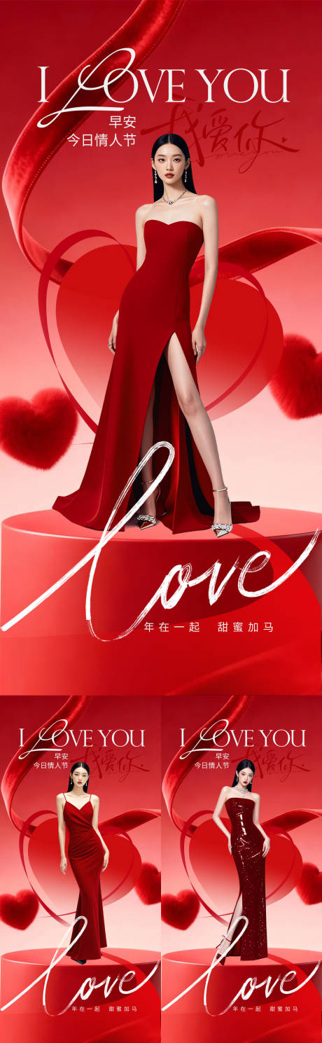 源文件下载【享设计】搜索编号：54560035444141371【医美情人节早安海报】