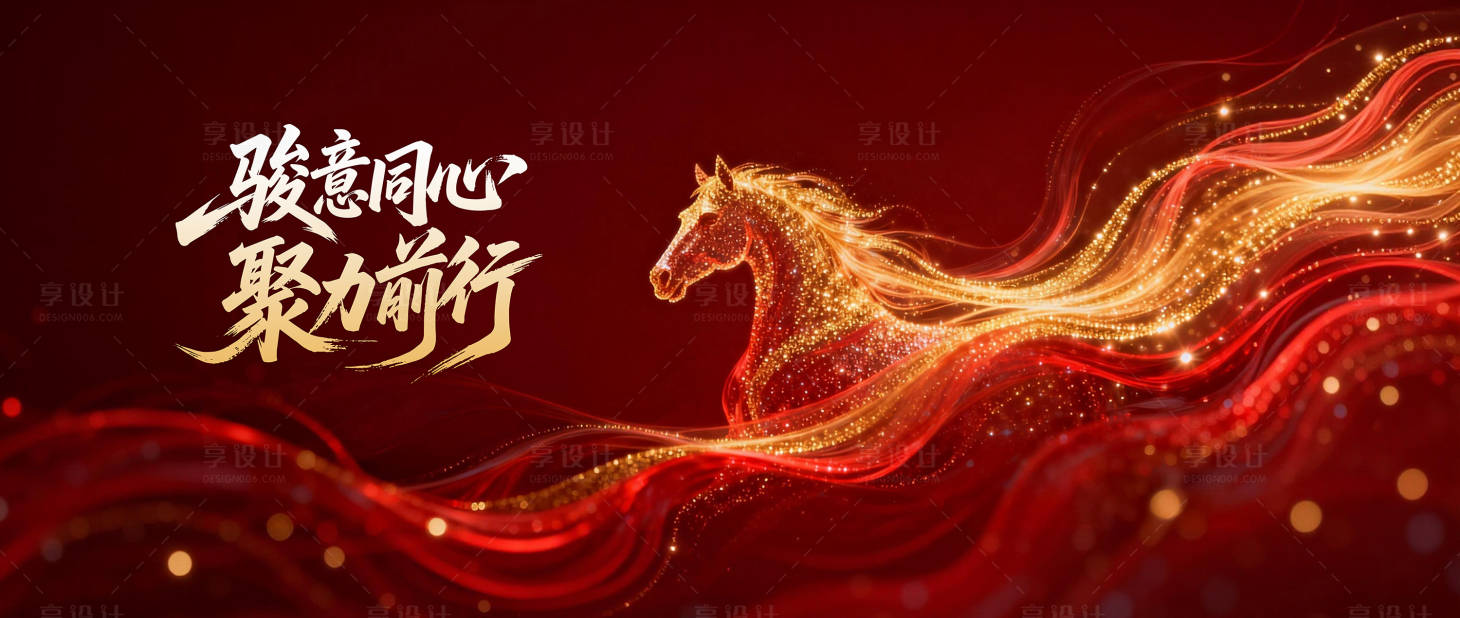 源文件下载【享设计】搜索编号：20180035468317242【马年海报】