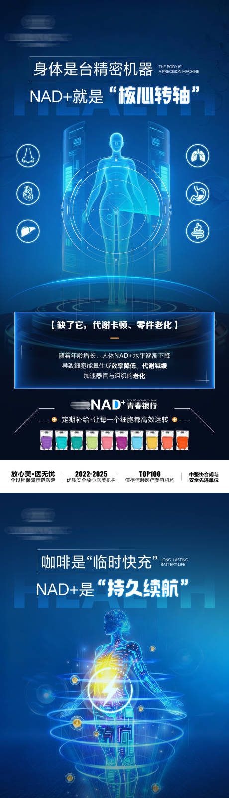 源文件下载【享设计】搜索编号：79450035449483690【医美NAD+海报】