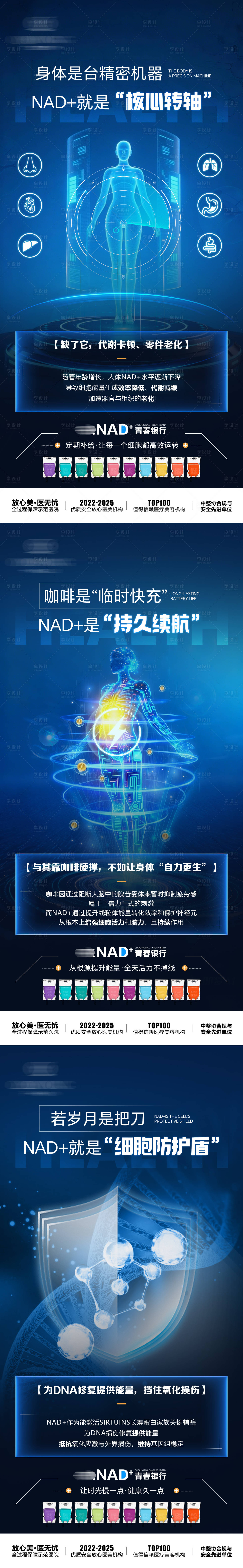 源文件下载【享设计】搜索编号：79450035449483690【医美NAD+海报】