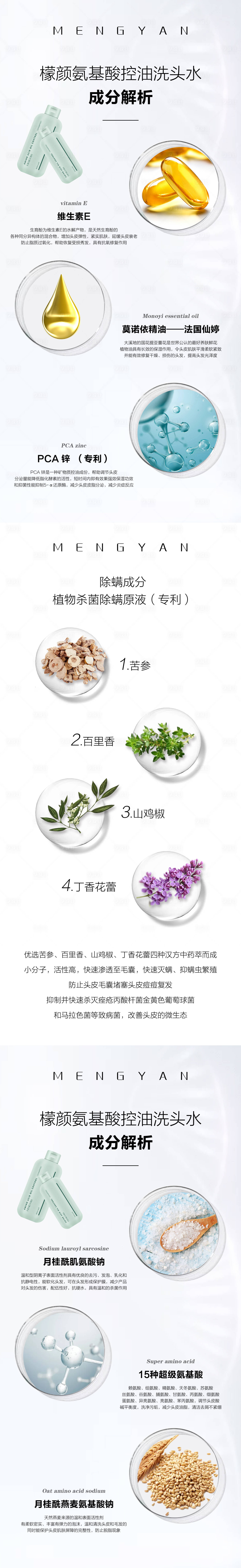 源文件下载【享设计】搜索编号：39470035523491120【洗发水成分海报】