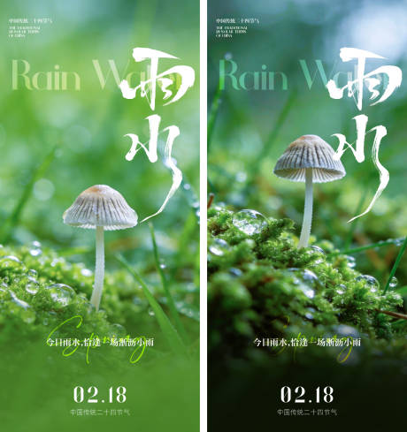 源文件下载【享设计】搜索编号：75980035413497215【雨水节气海报】
