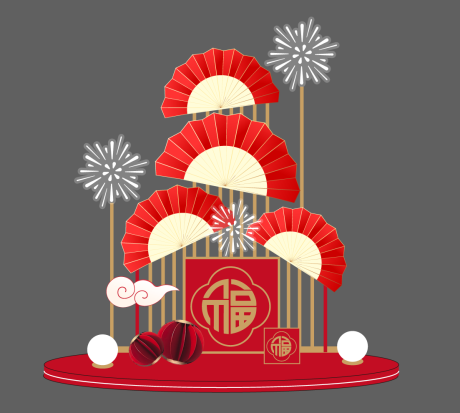 源文件下载【享设计】搜索编号：71580035449315340【新年春节马年美陈】