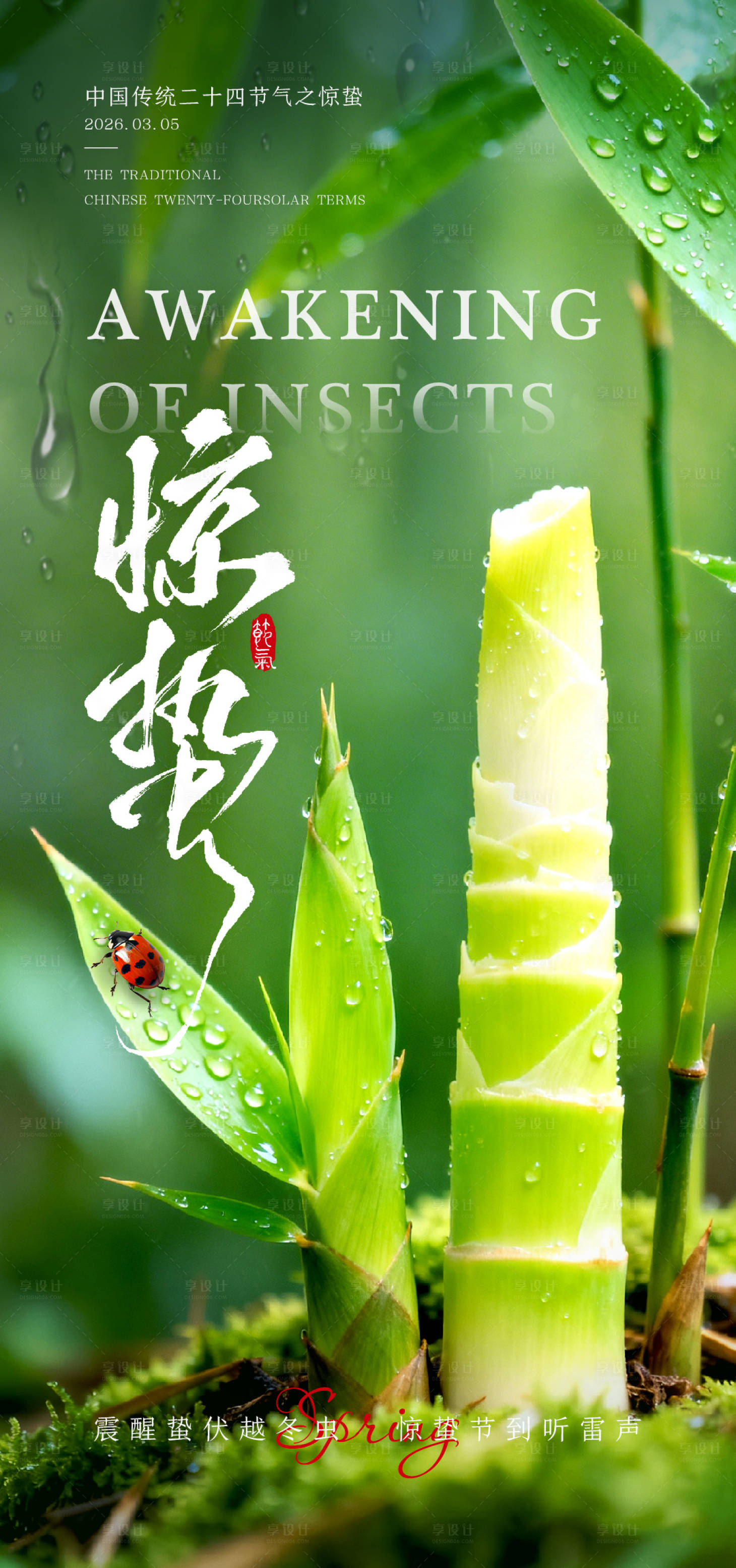 源文件下载【享设计】搜索编号：16820035577322862【惊蛰海报】