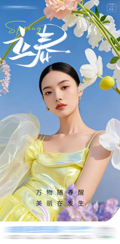 源文件下載【享設(shè)計(jì)】搜索編號(hào)：24990035327554335【醫(yī)美立春二十四節(jié)氣海報(bào)】