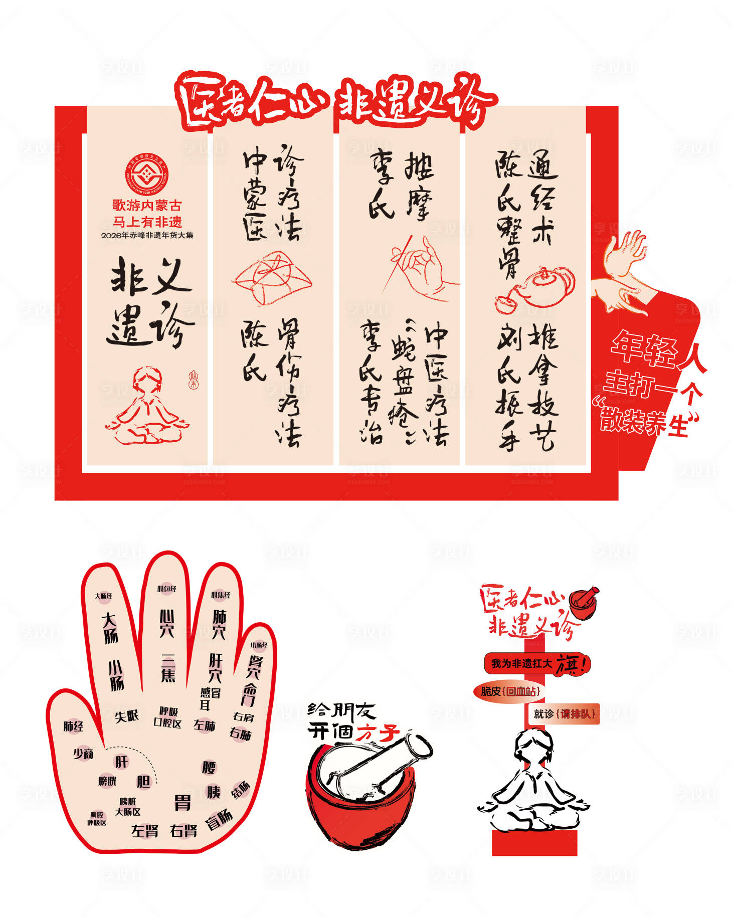 源文件下载【享设计】搜索编号：25100035364227141【义诊区美陈】