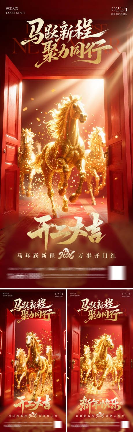 源文件下载【享设计】搜索编号：98050035336248353【开门大吉新春海报】