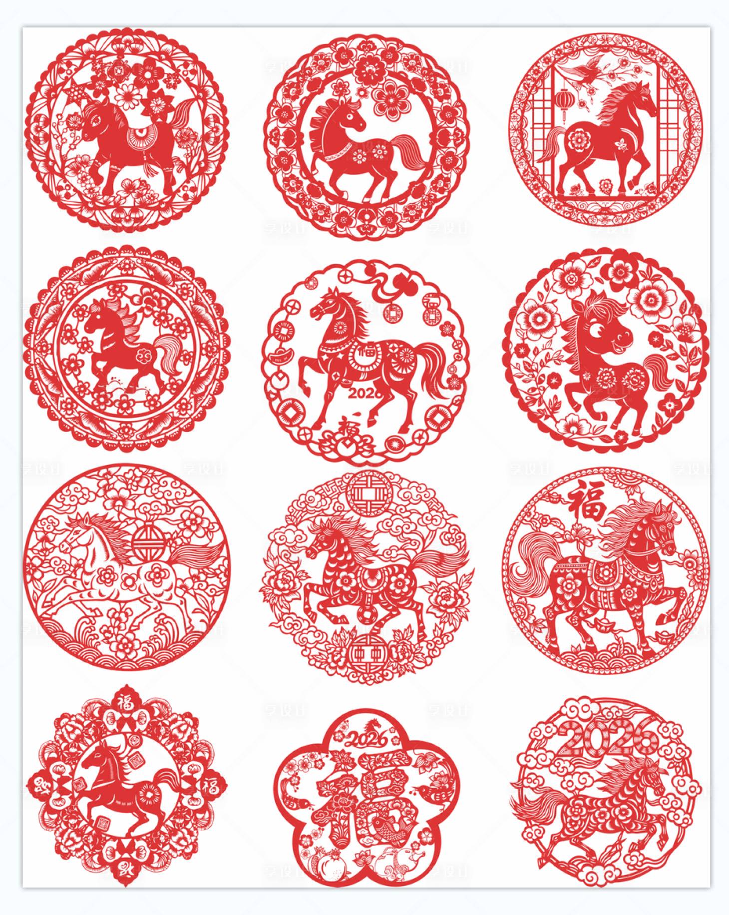 源文件下载【享设计】搜索编号：77810035444537839【窗花】