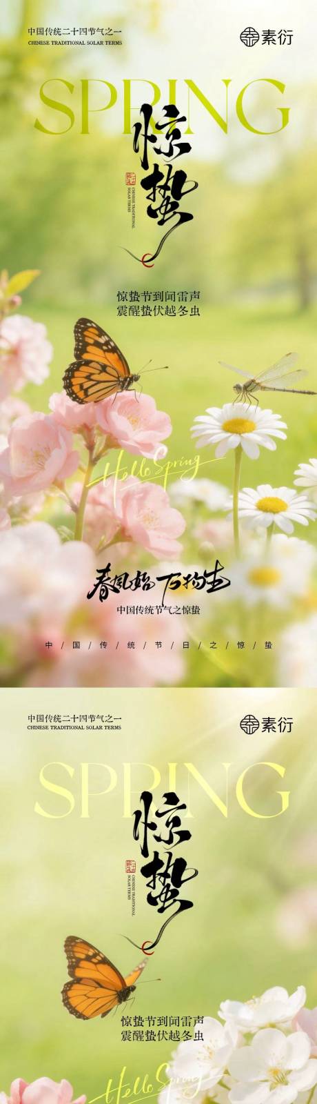 源文件下载【享设计】搜索编号：72620035484912860【地产惊蛰花朵摄影系列海报】