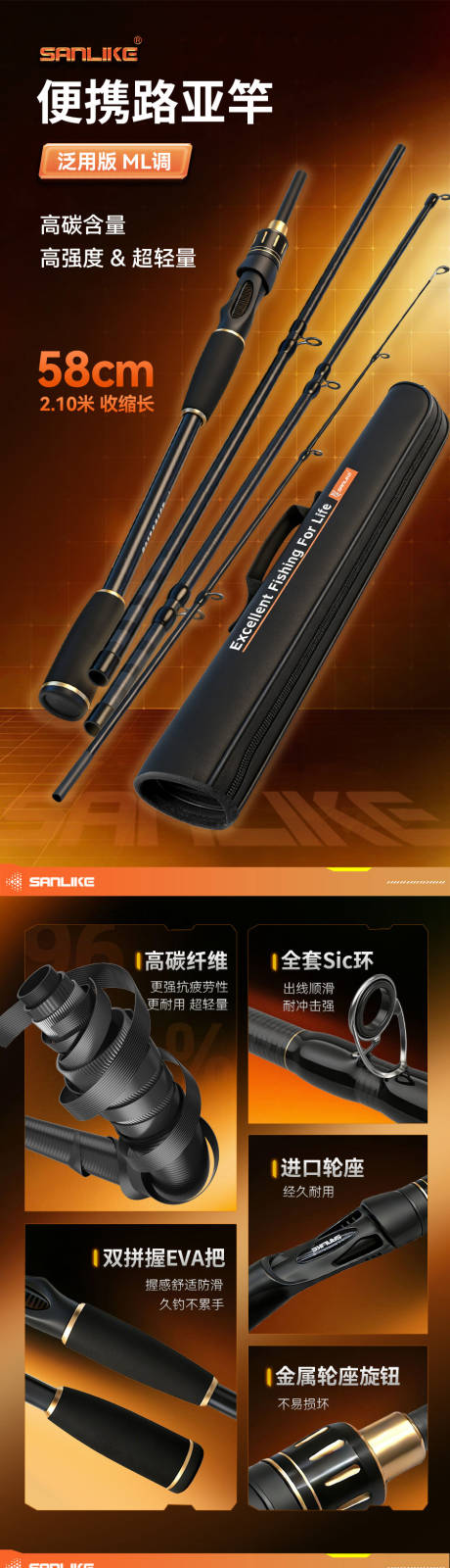 源文件下载【享设计】搜索编号：57980035455197673【垂钓便携路亚竿套装】
