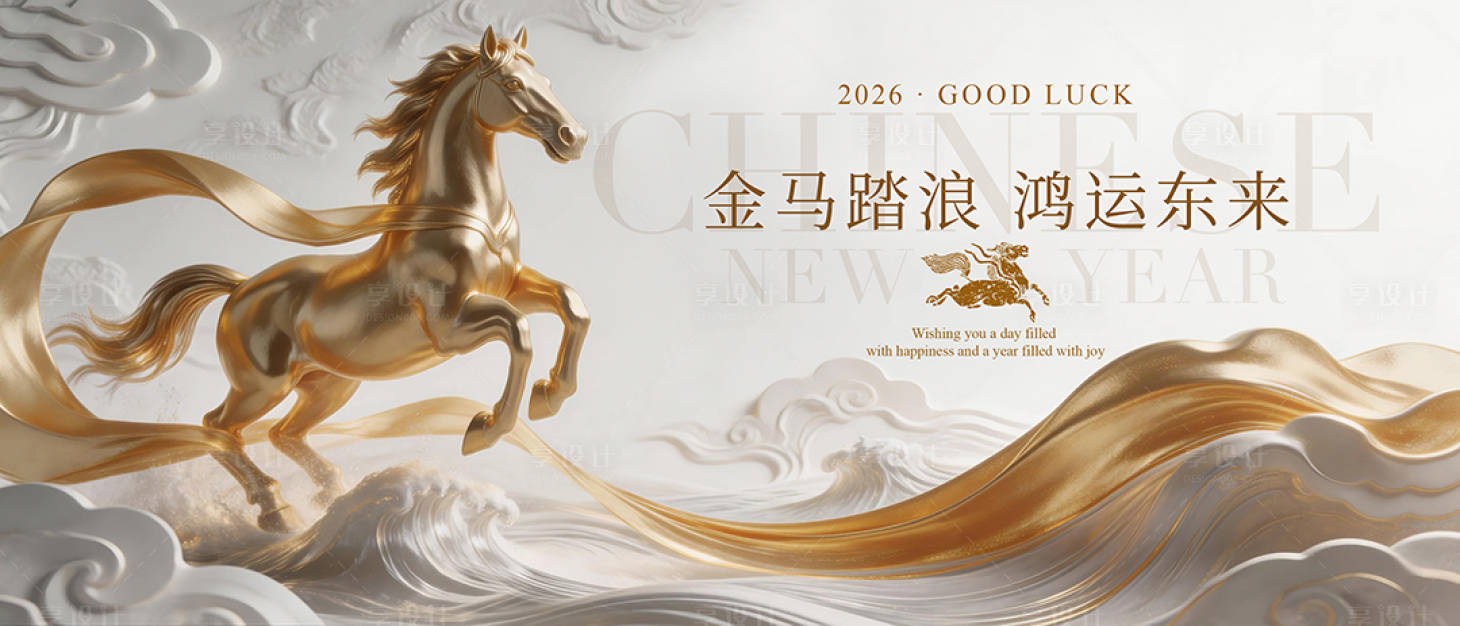 源文件下载【享设计】搜索编号：71500035455686911【马年新春年会背景板】