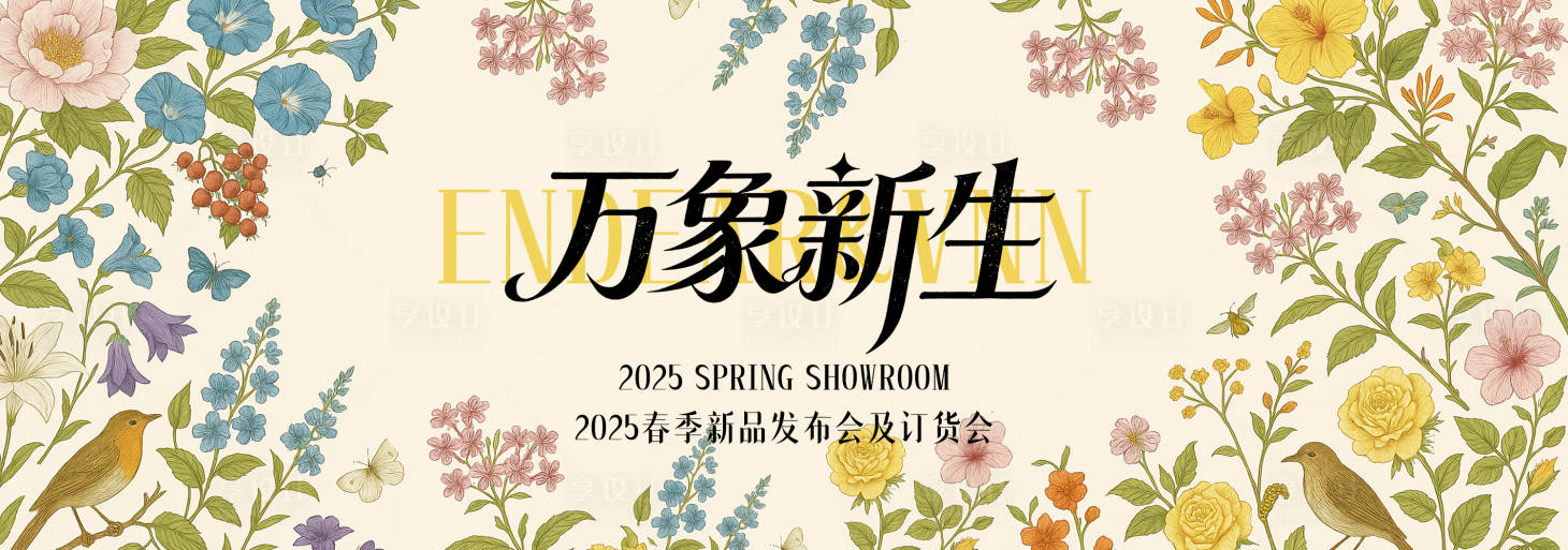 源文件下载【享设计】搜索编号：37350035489875670【春季主视觉背景板】