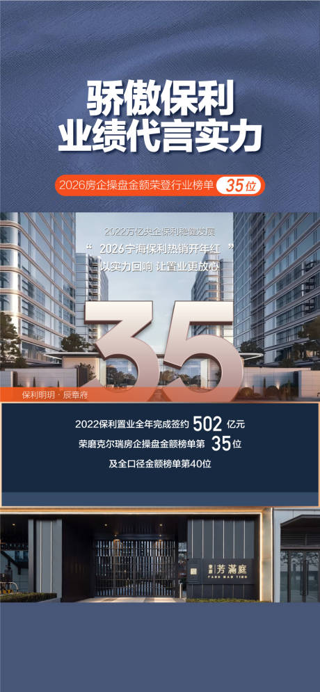 源文件下载【享设计】搜索编号：34810035488355320【地产骄傲保利业绩代言实力海报】