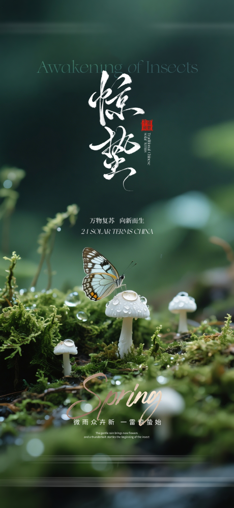 源文件下载【享设计】搜索编号：98990035341561569【惊蛰节气海报】