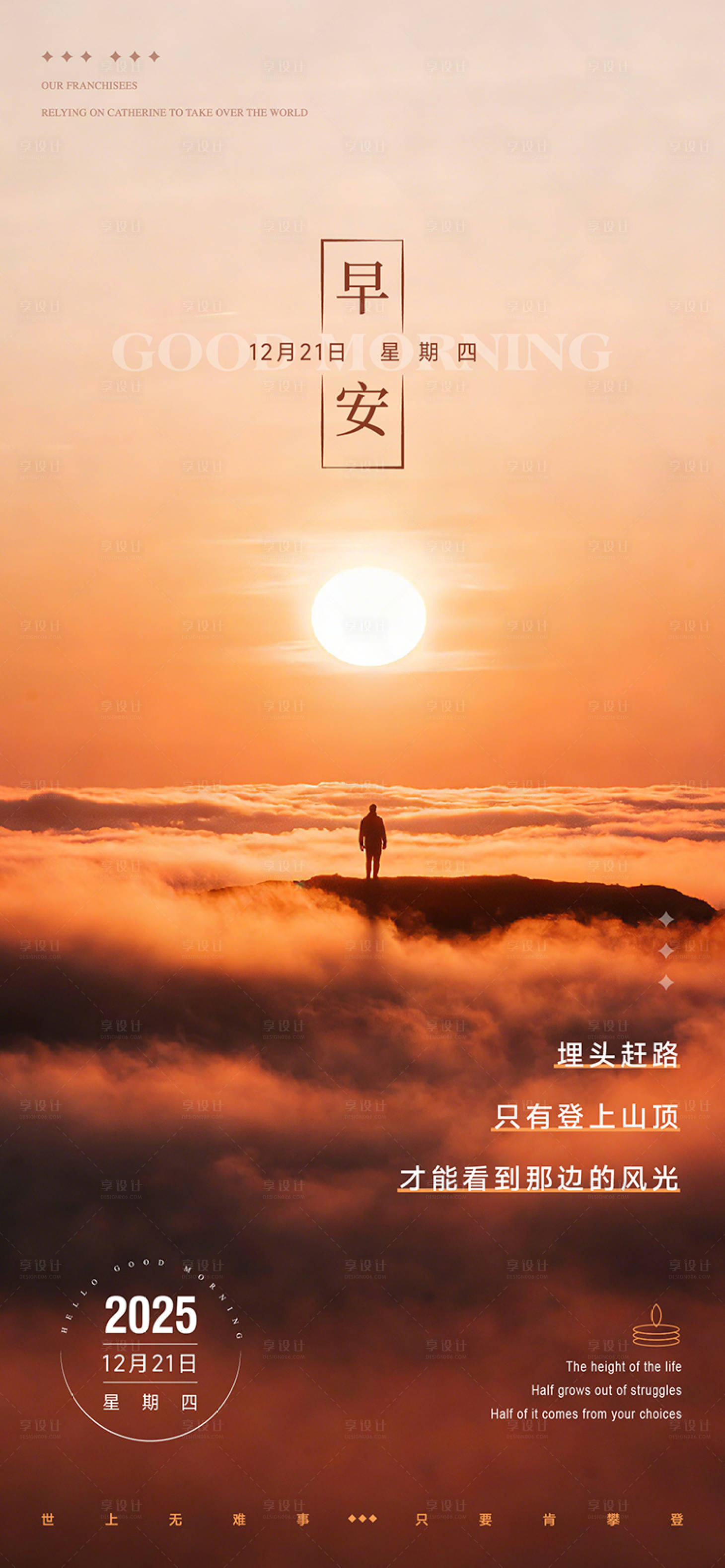 源文件下载【享设计】搜索编号：95170035570736579【早安图日出云海】