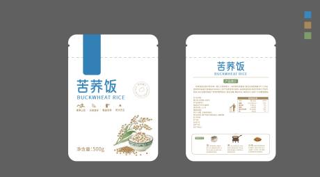 源文件下载【享设计】搜索编号：70180035356245043【苦荞饭袋装撕拉口包装设计】