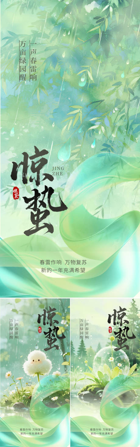 源文件下载【享设计】搜索编号：48560035463376773【惊蛰节气海报】