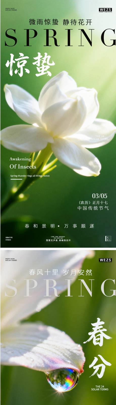 源文件下载【享设计】搜索编号：12460035509087861【惊蛰春分春天系列海报】
