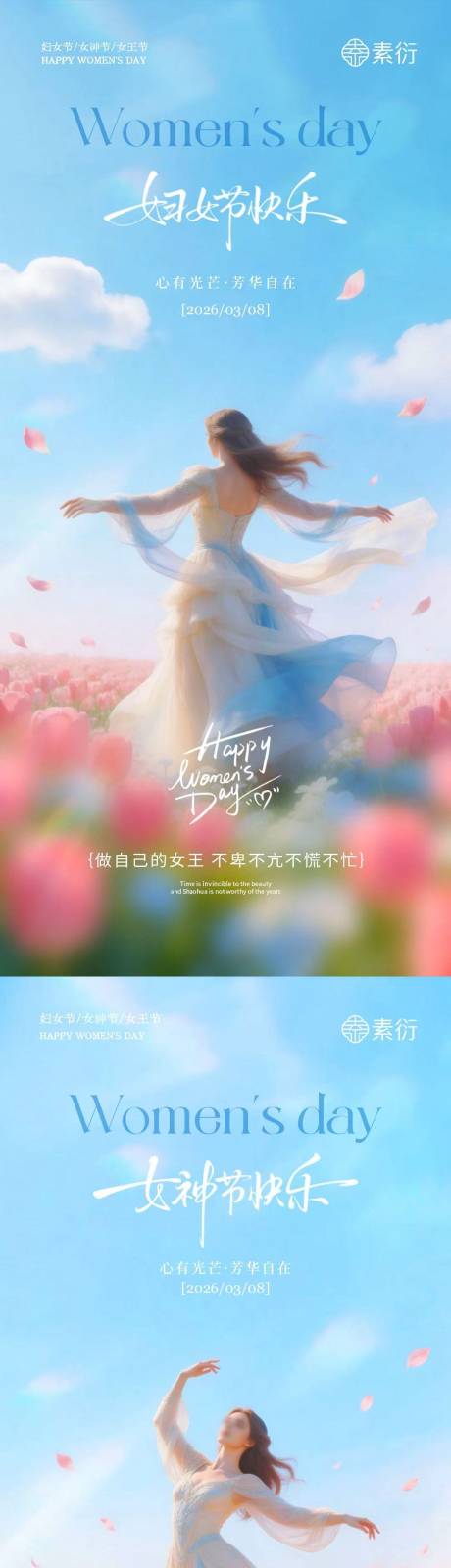 源文件下载【享设计】搜索编号：43480035492756228【38妇女节女神节清新摄影海报】