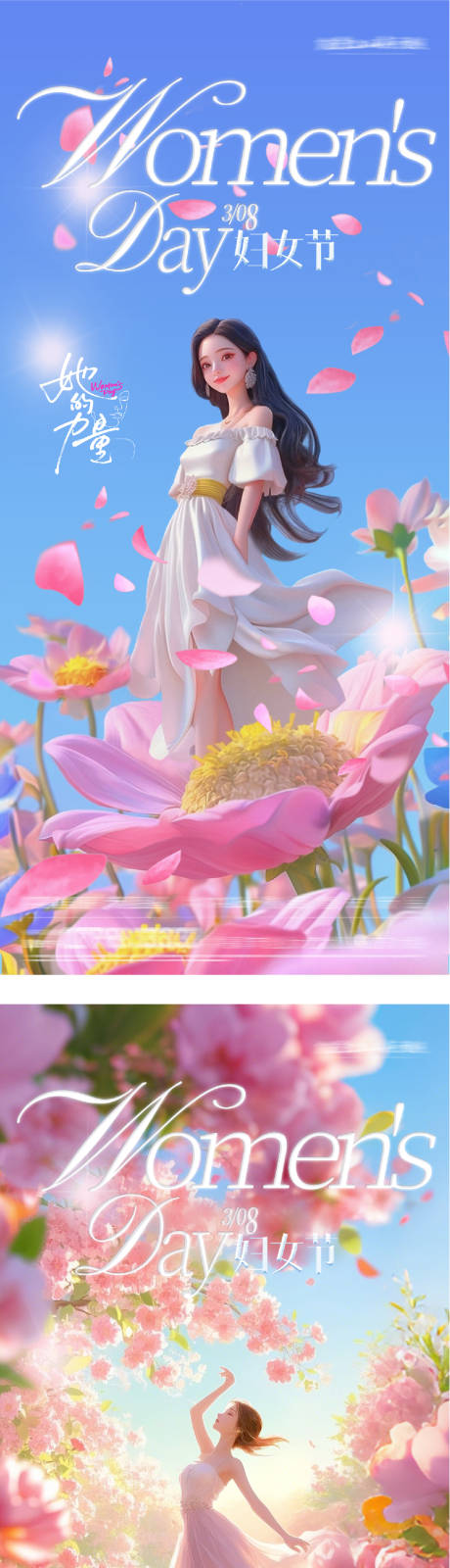源文件下载【享设计】搜索编号：43880035587361549【地产女神节奢感海报】