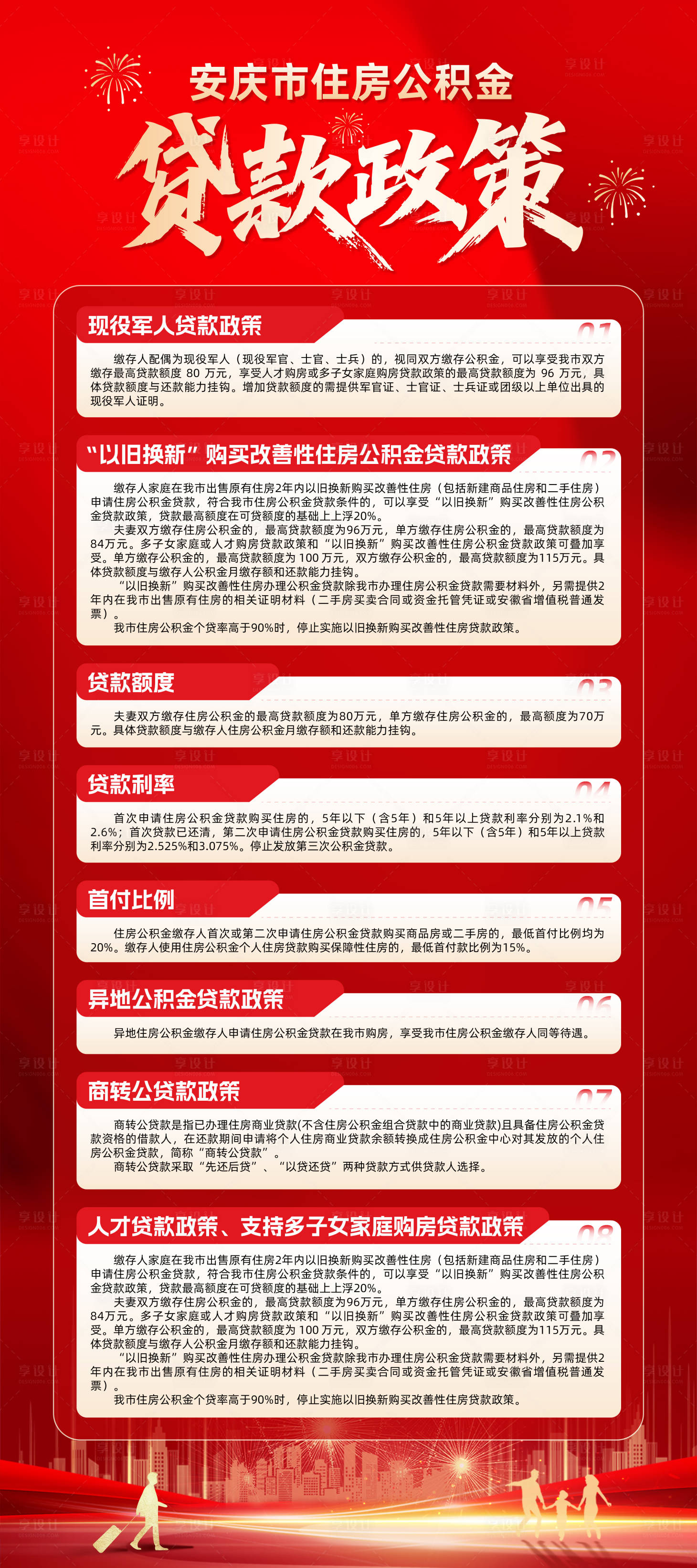 源文件下载【享设计】搜索编号：24760035520152319【公积金贷款政策长图海报】