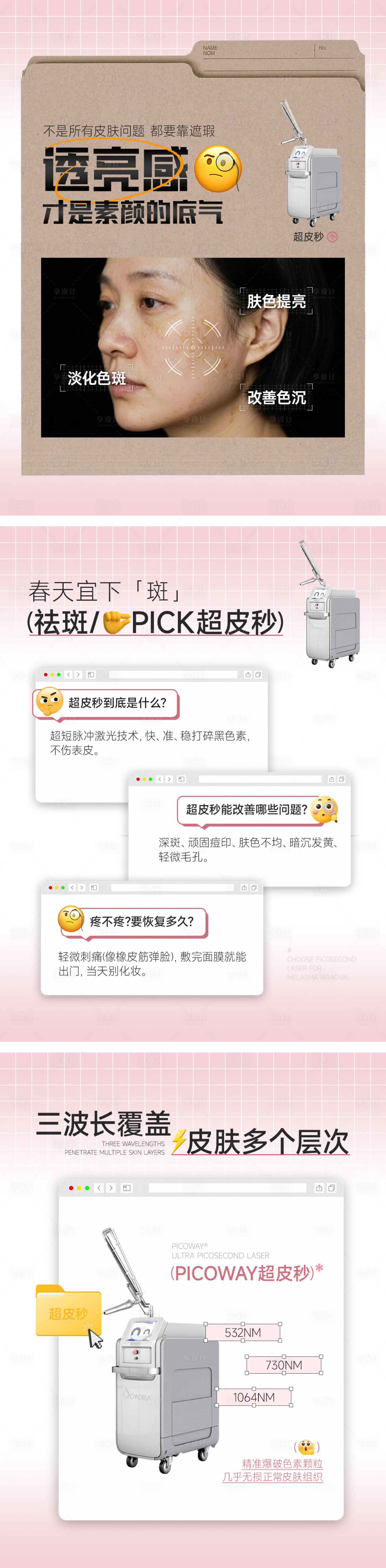 源文件下载【享设计】搜索编号：60990035314995389【医美小红书超皮秒套图】