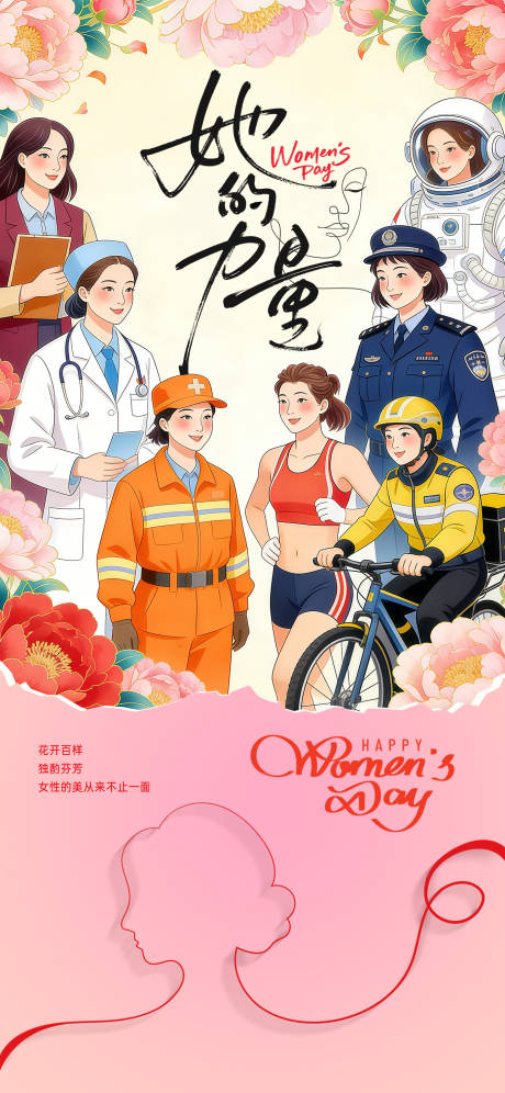 源文件下载【享设计】搜索编号：39020035520378174【妇女节插画海报】