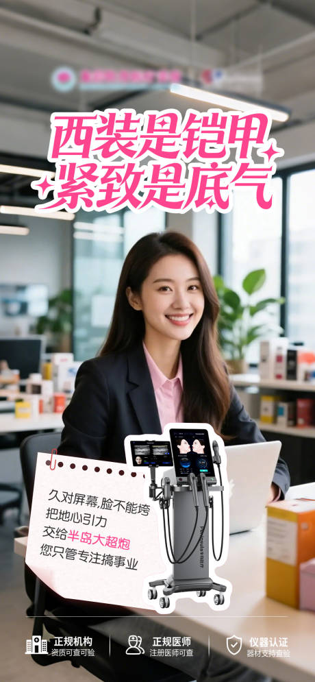 源文件下载【享设计】搜索编号：20350035545791918【医美半岛大超炮抗衰早安图】