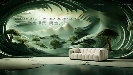 源文件下载【享设计】搜索编号：53910035329614598【绿色高端高端沙发海报设计】