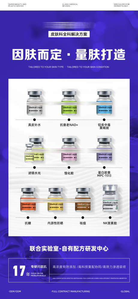 源文件下载【享设计】搜索编号：56380035501976791【因肤而定量肤打造产品海报】
