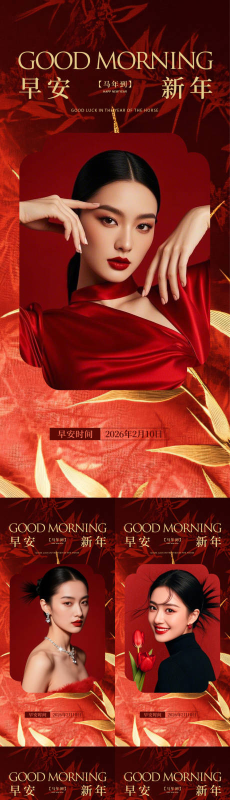 源文件下载【享设计】搜索编号：45880035417817547【医美早安春节海报】