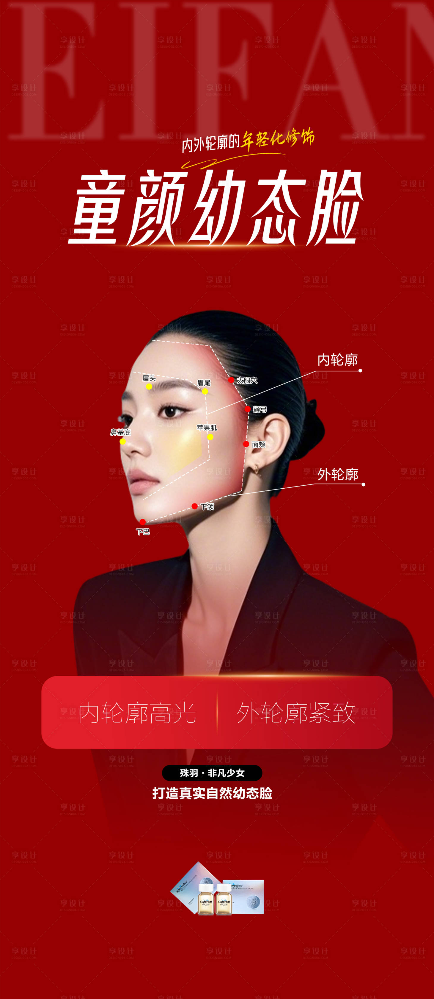 源文件下载【享设计】搜索编号：72450035497228616【医美童颜幼态脸海报】
