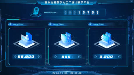 源文件下载【享设计】搜索编号：48580035367013715【惠州伯恩数字化工厂统计展示】