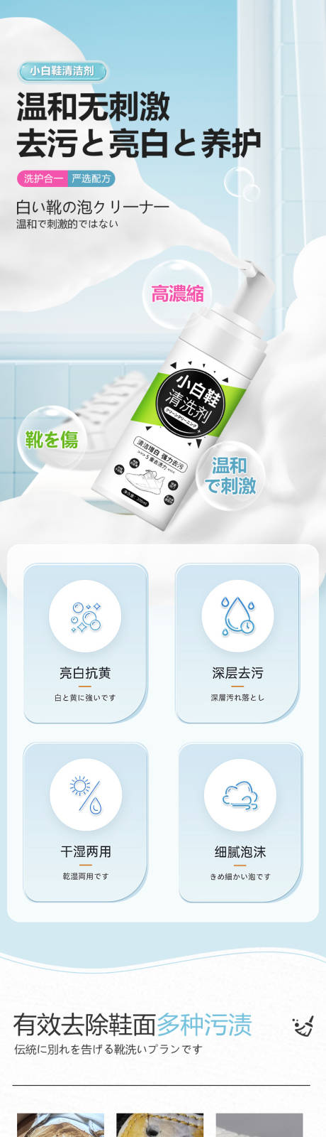 源文件下载【享设计】搜索编号：30730035328396566【小白鞋清洗剂详情页】