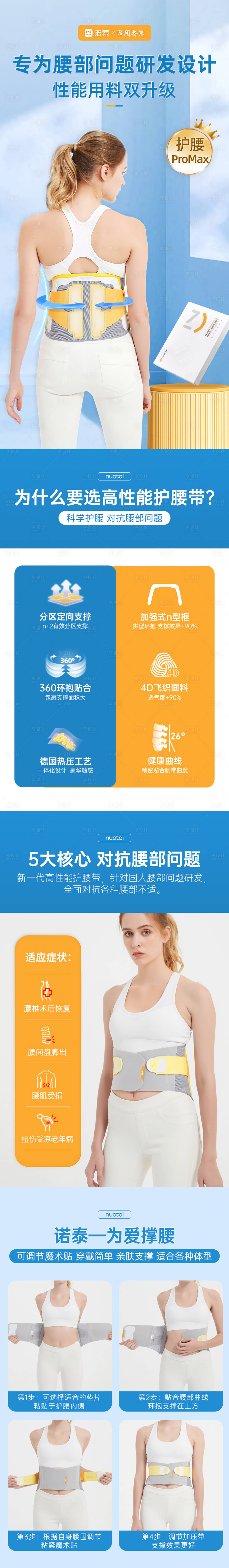 源文件下载【享设计】搜索编号：37170035539194020【护腰电商详情页】