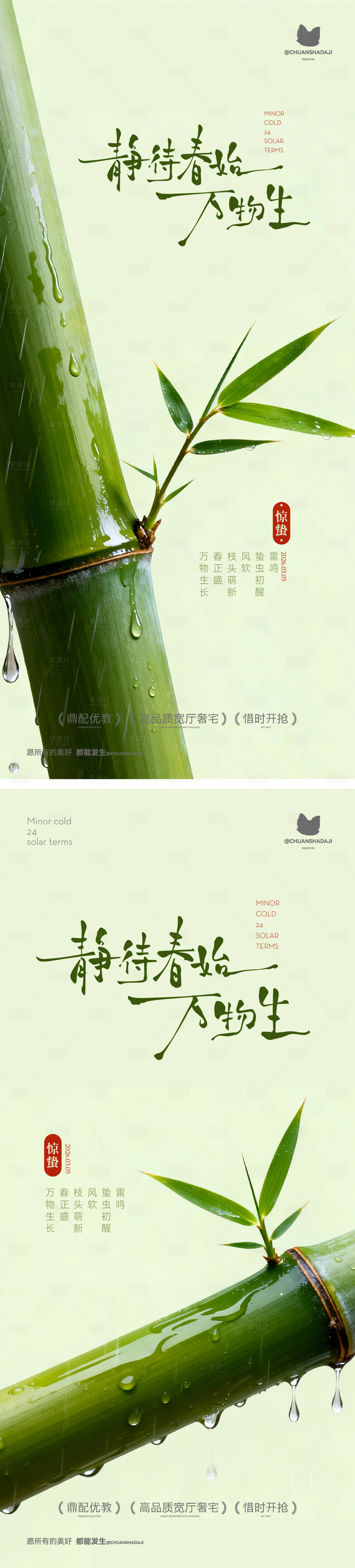 源文件下载【享设计】搜索编号：15490035566162744【惊蛰简约海报】