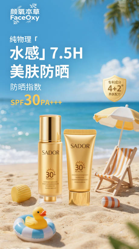 源文件下载【享设计】搜索编号：94340035402985953【护肤品营销海报】