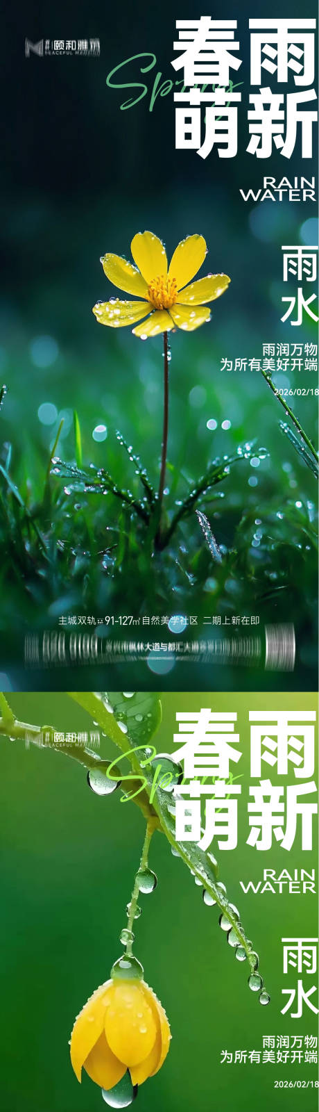 源文件下载【享设计】搜索编号：86520035462344575【雨水节气海报 】