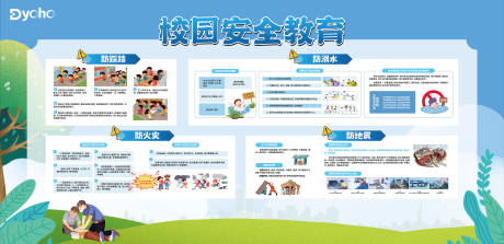 源文件下载【享设计】搜索编号：53150035759115319【校园安全教育展板】
